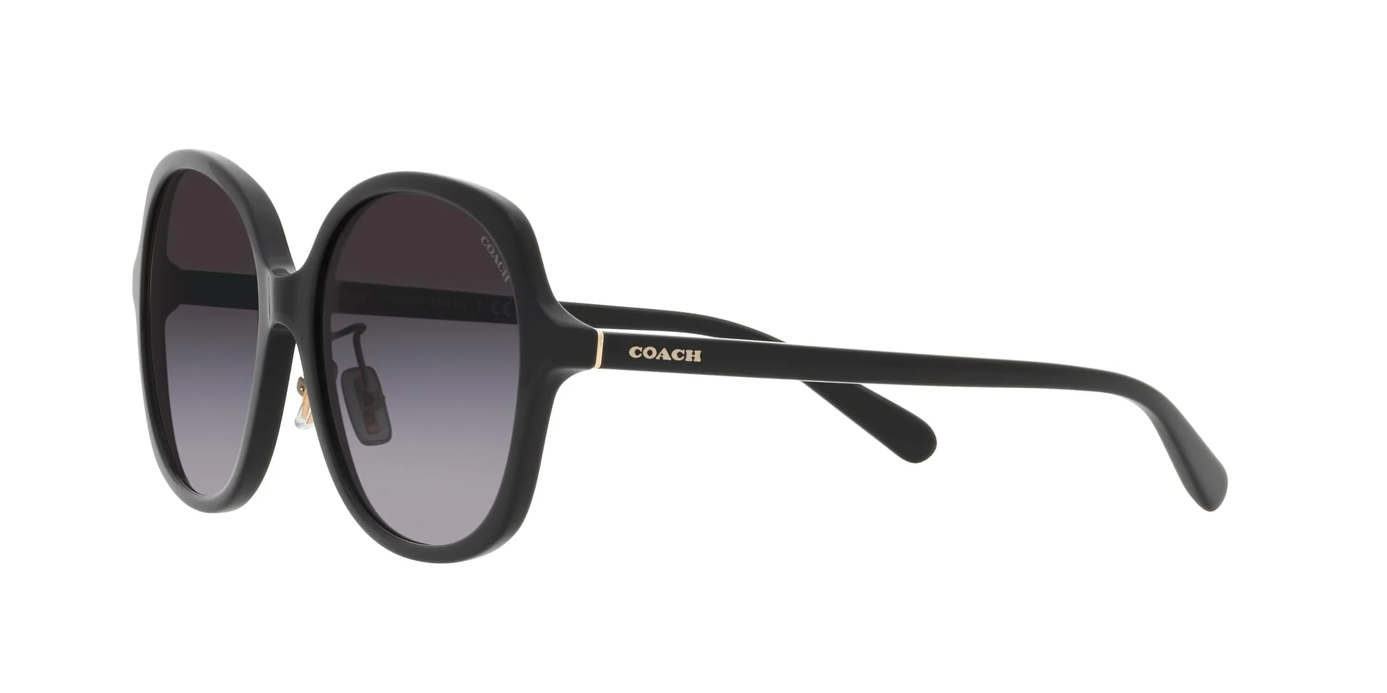 COACH HC8360F Low Bridge Fit Sunglasses, Black/Grey Gradient, 58 mm - Image 6