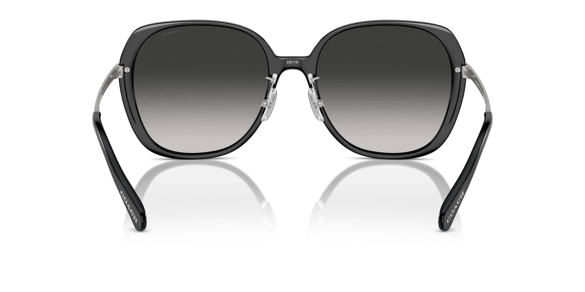 COACH HC8403D Sunglasses, Black/Grey Gradient, 59 mm - Image 3