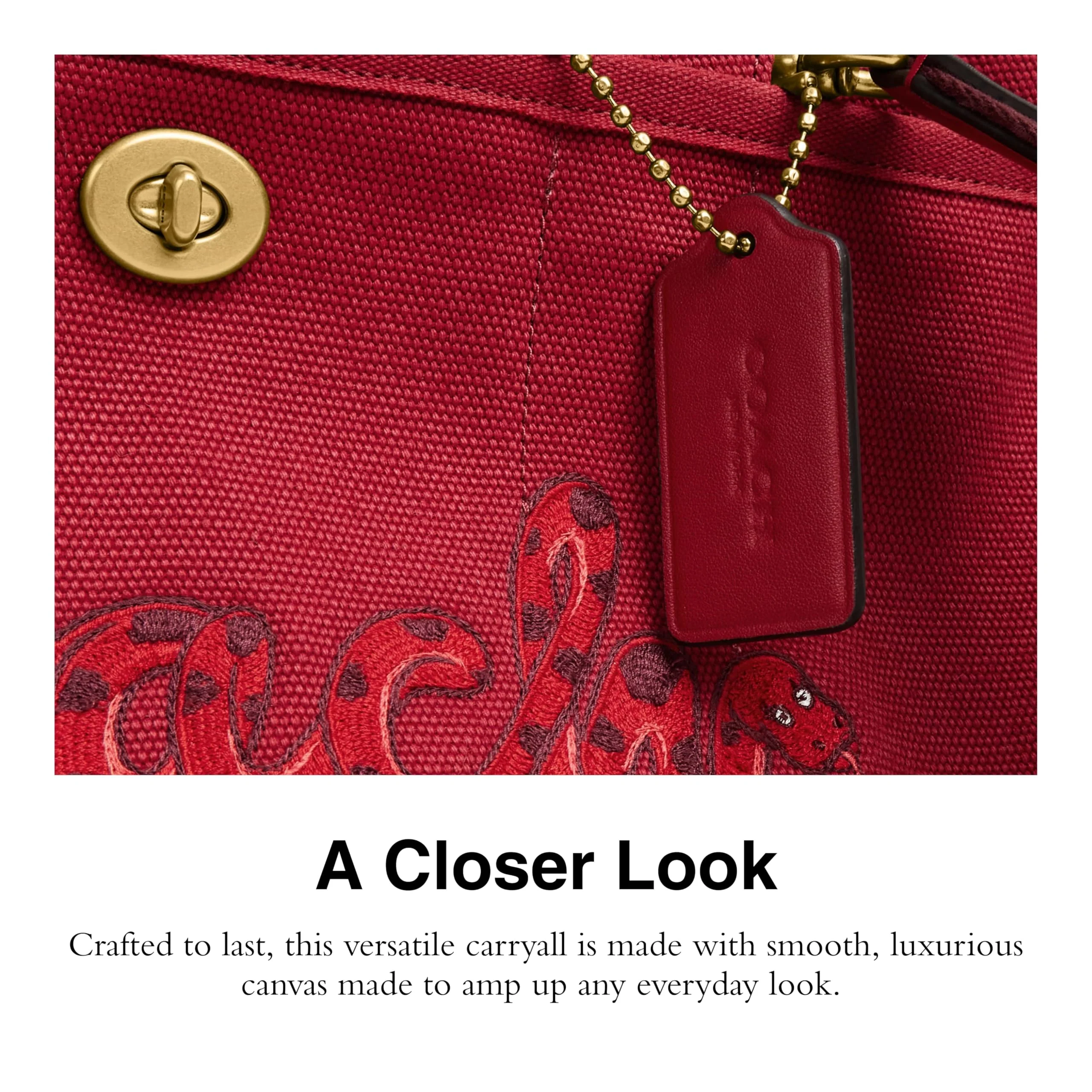 COACH New Year Snake Script Cargo Tote - Image 3