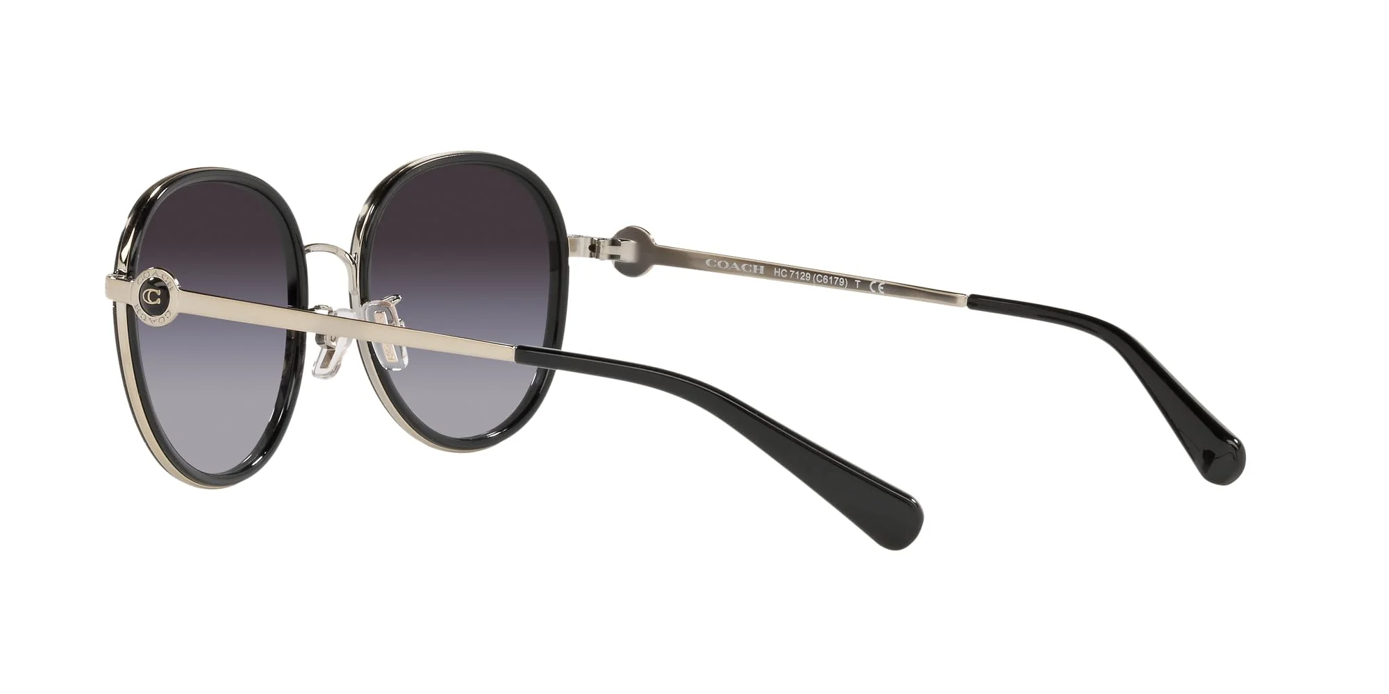 Coach Sunglasses HC 7129 50028G C6179 Black Grey Gradient - Image 4