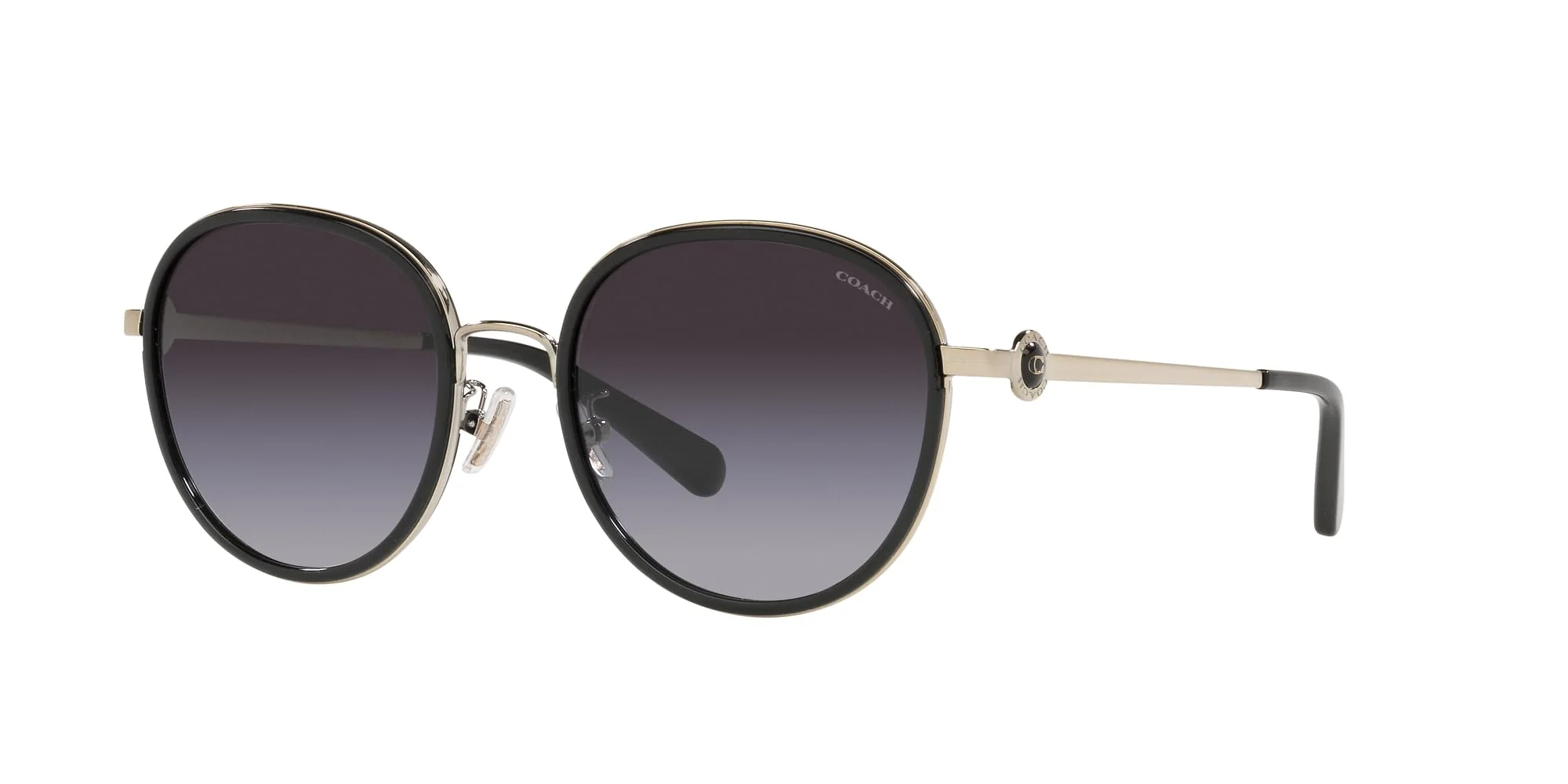 Coach Sunglasses HC 7129 50028G C6179 Black Grey Gradient - Image 7