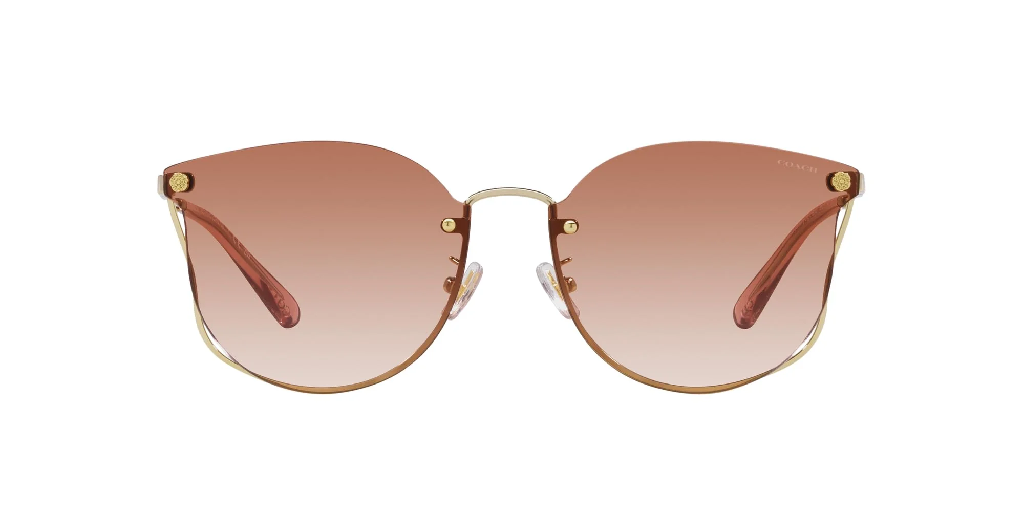 Coach Sunglasses HC 7151 D 900513 Ch573 Shiny Light Gold Brown P