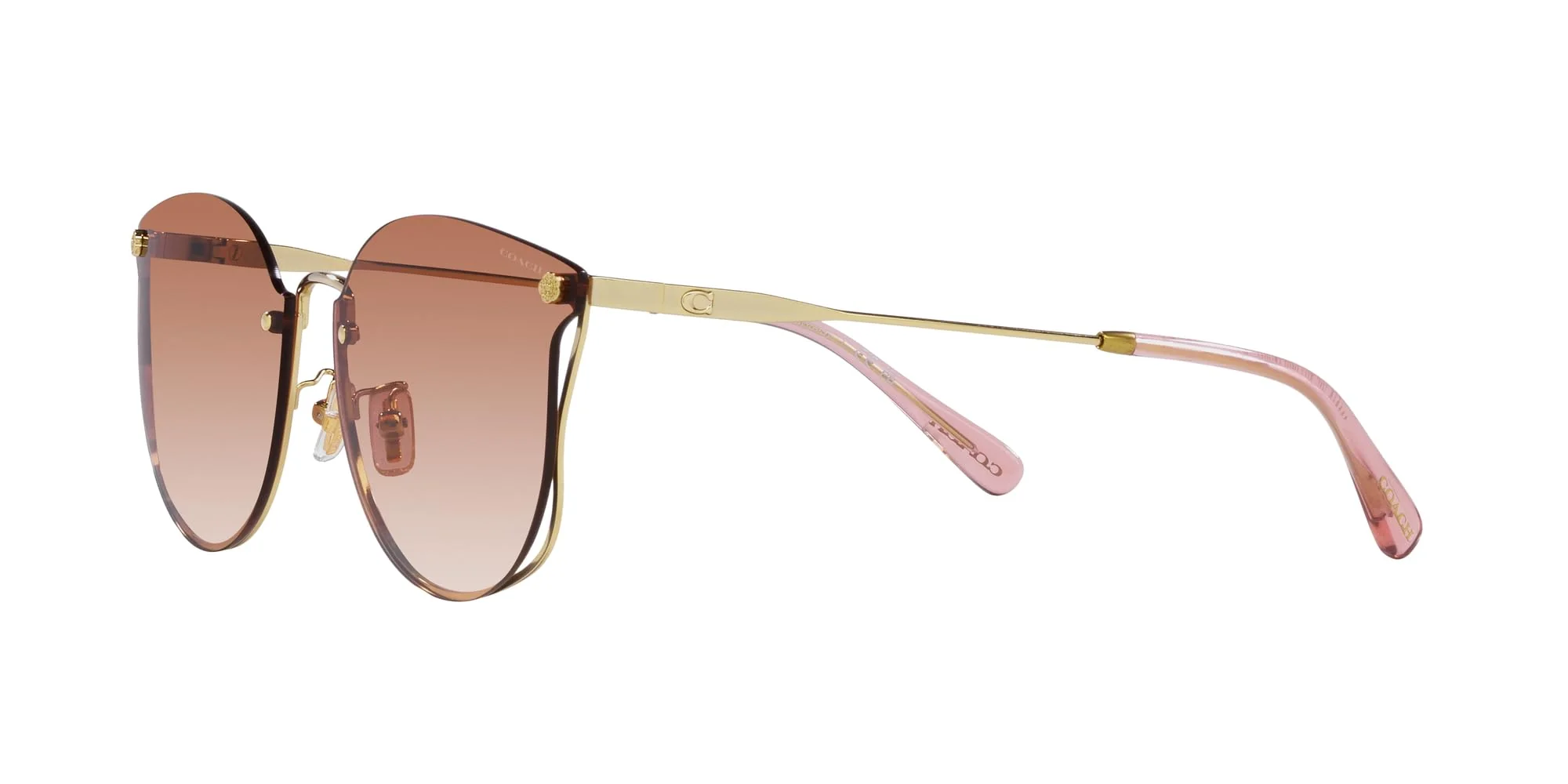 Coach Sunglasses HC 7151 D 900513 Ch573 Shiny Light Gold Brown P - Image 6