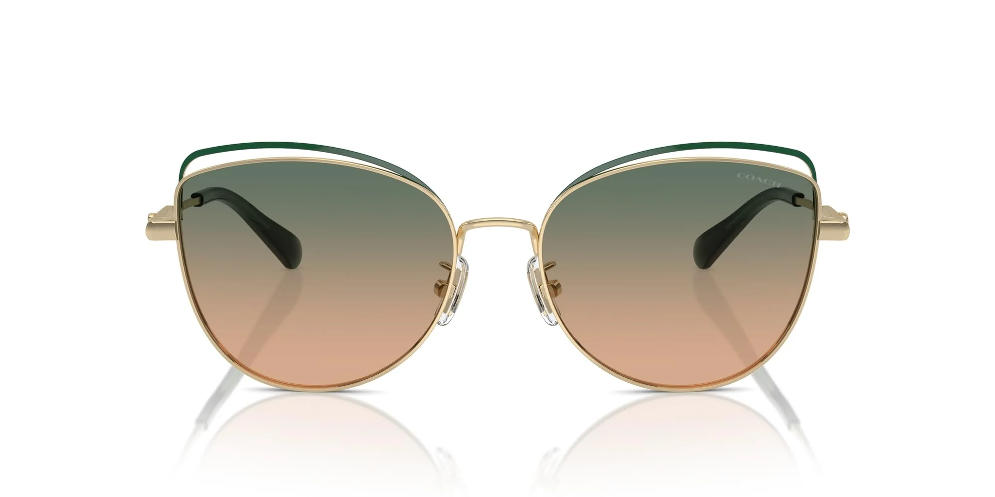 COACH Sunglasses HC 7162 942913 Cr621 Shiny Light Gold/Pine