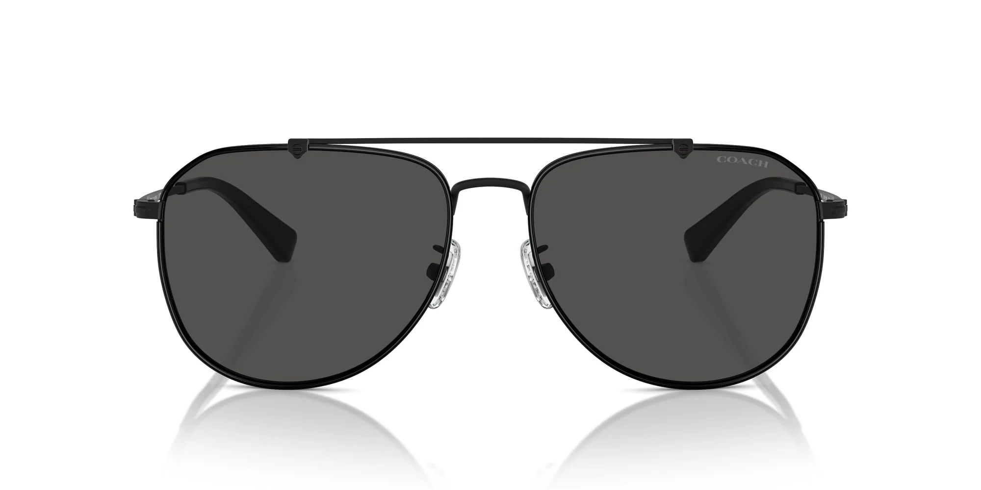 COACH Sunglasses HC 7164 934487 Cr626 Satin Black Grey Solid