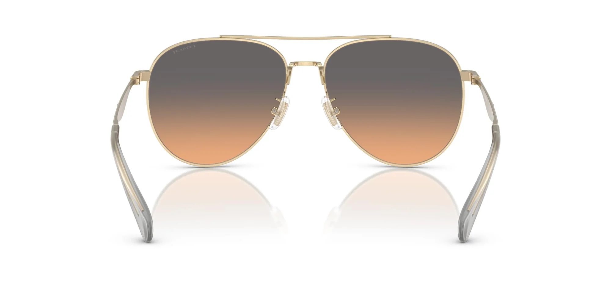 COACH Sunglasses HC 7169 900518 Shiny Light Gold/Smokey Peach Gradient Polyami - Image 4
