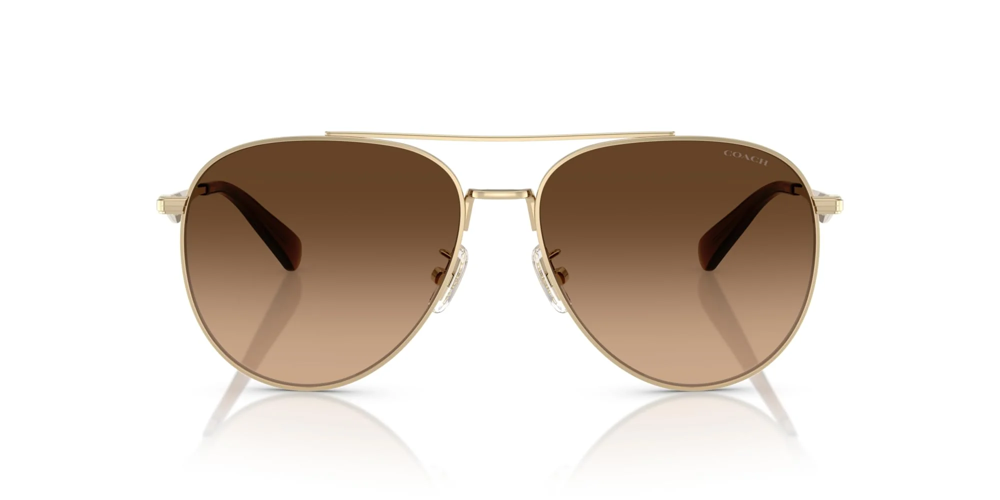 COACH Sunglasses HC 7169 900574 Shiny Light Gold/Brown Gradient Polyamide Stan