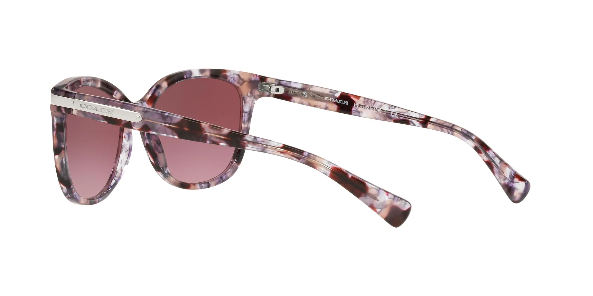 COACH Sunglasses HC 8132 55488H L109 Purple Tortoise Burgundy - Image 4