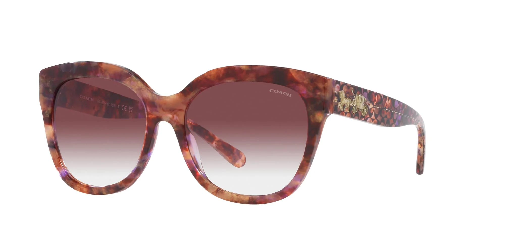 COACH Sunglasses HC 8264 57398H L1083 Petal Tortoise Purple Cl - Image 6