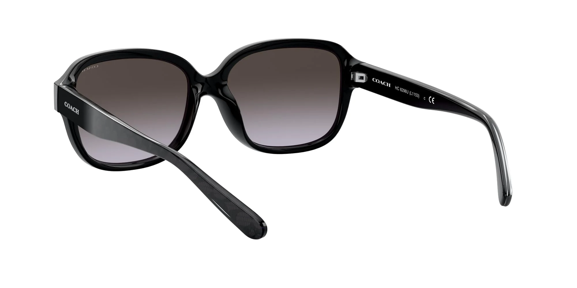 Coach Sunglasses HC 8298 U 50028G L1153 Black Dark Grey Gradient - Image 4