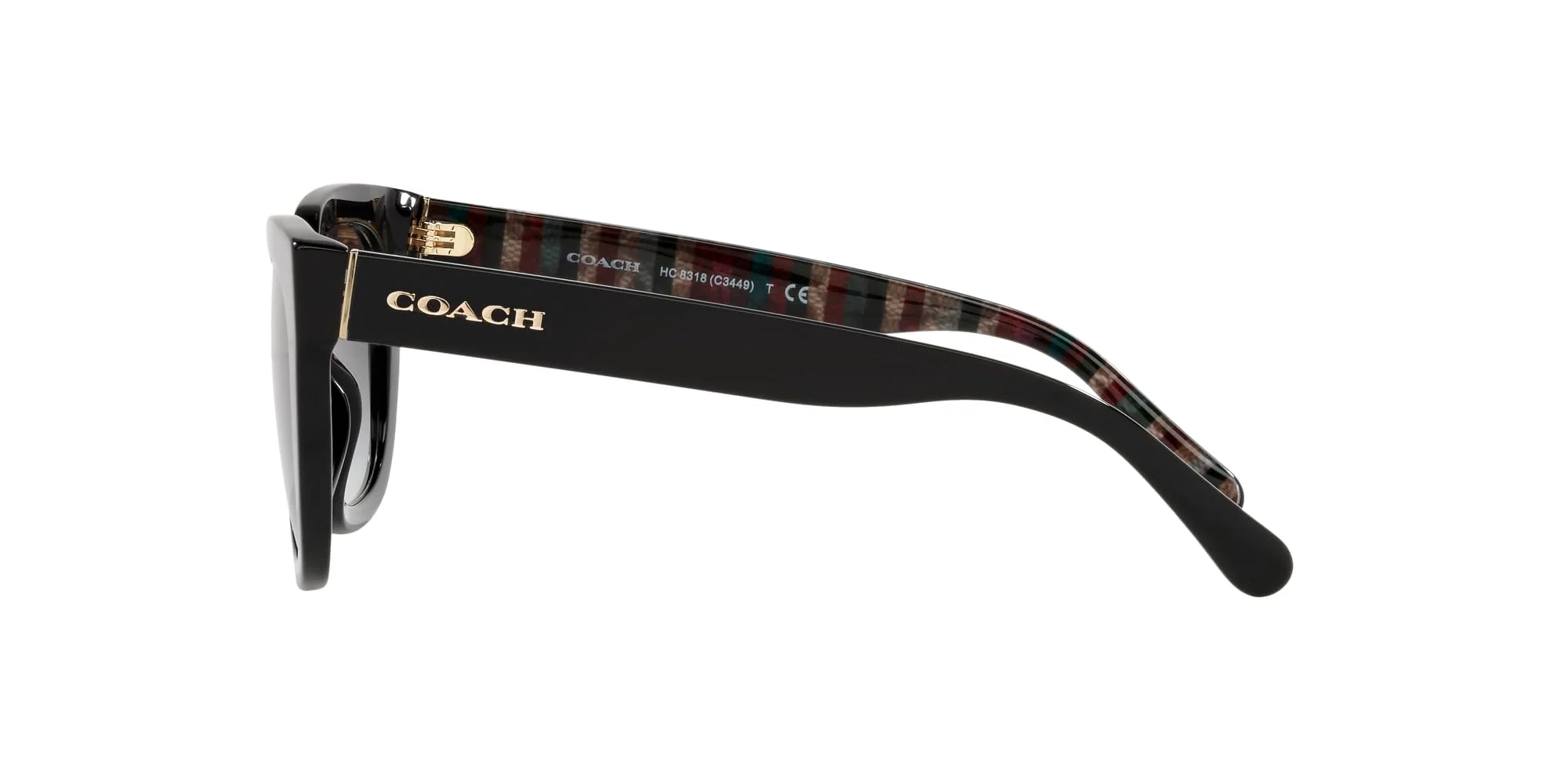 COACH Sunglasses HC 8318 50028G C3449 Black Grey Gradient - Image 5