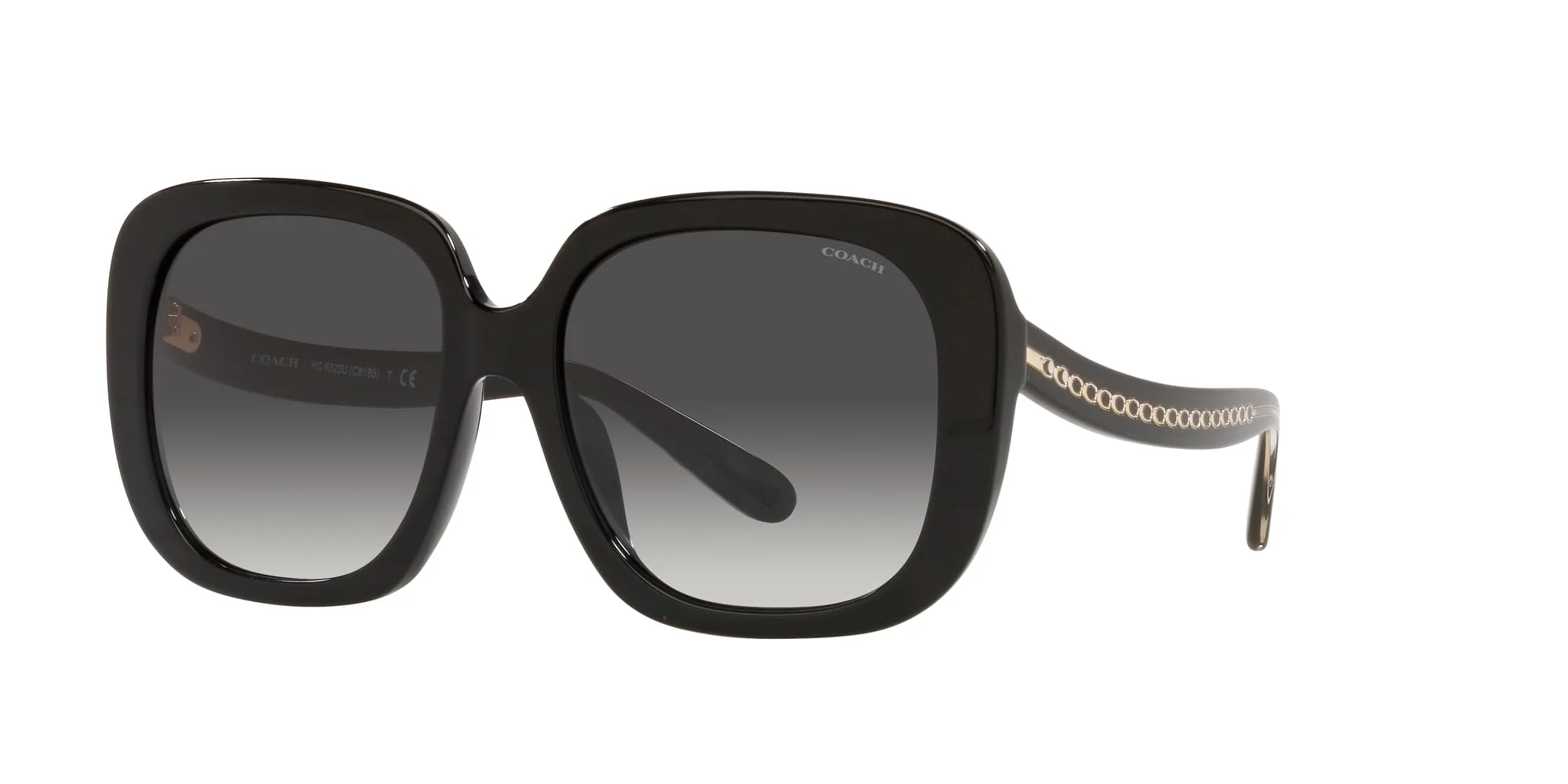 Coach Sunglasses HC 8323 U 50028G C6185 Black Light Grey G - Image 8