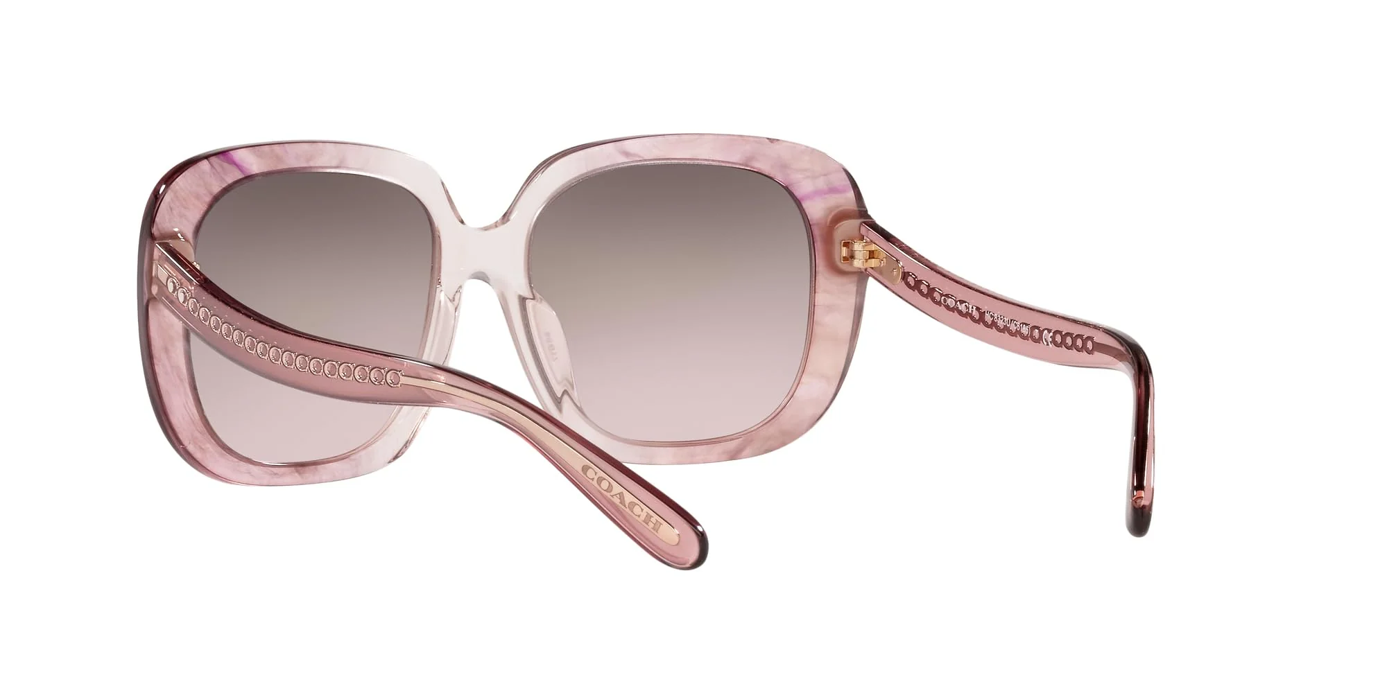 Coach Sunglasses HC 8323 U 5656U8 C6185 Transparent Pink Ombre B - Image 4