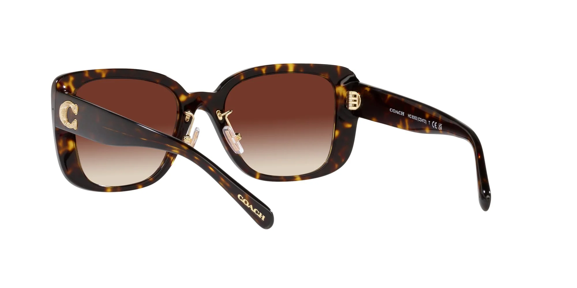 Coach Sunglasses HC 8352 512013 Cd472 Dark Tortoise Brown - Image 3