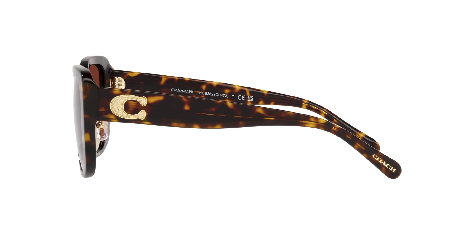 Coach Sunglasses HC 8352 512013 Cd472 Dark Tortoise Brown - Image 5