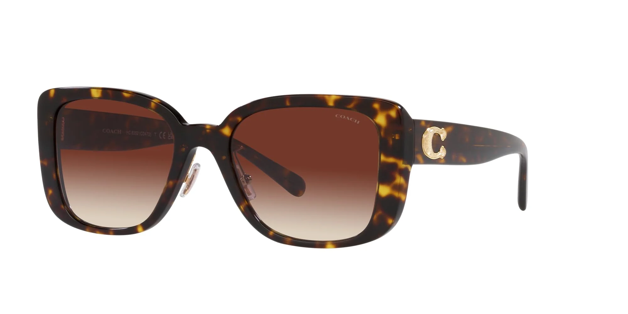 Coach Sunglasses HC 8352 512013 Cd472 Dark Tortoise Brown - Image 7