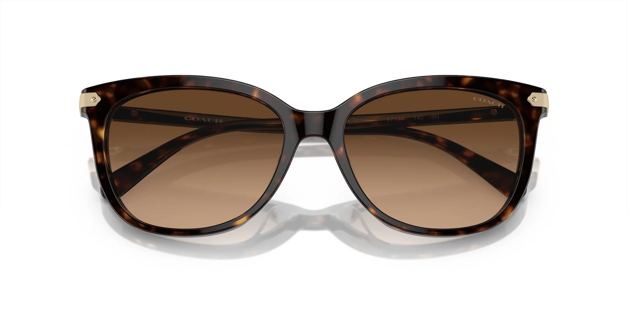 COACH Sunglasses HC 8378 U 512074 Cl926 Dark Tortoise Brown Grad - Image 3