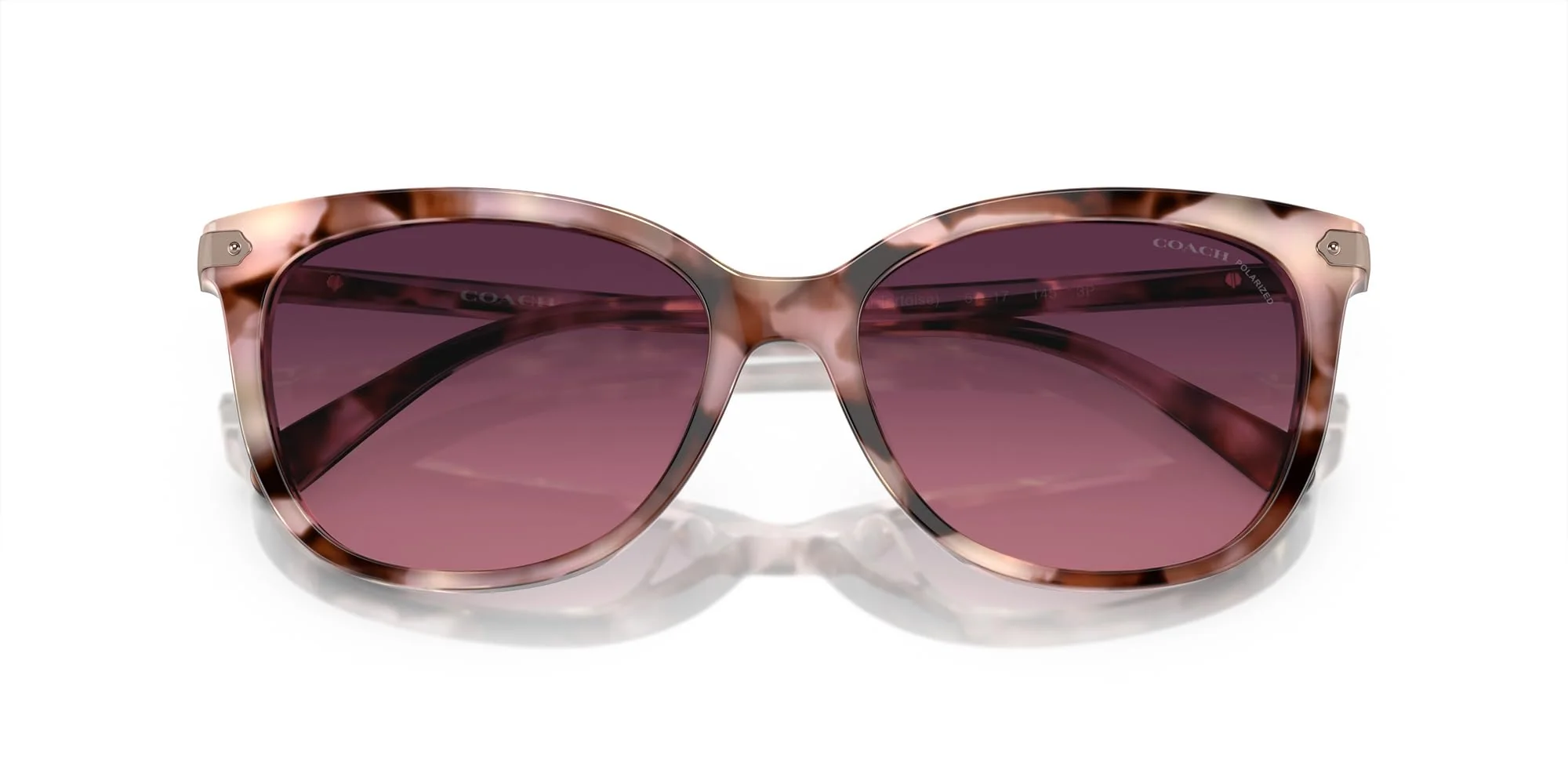 COACH Sunglasses HC 8378 U 5528F4 Cl926 Rose Pearl Tortoise Burg - Image 3