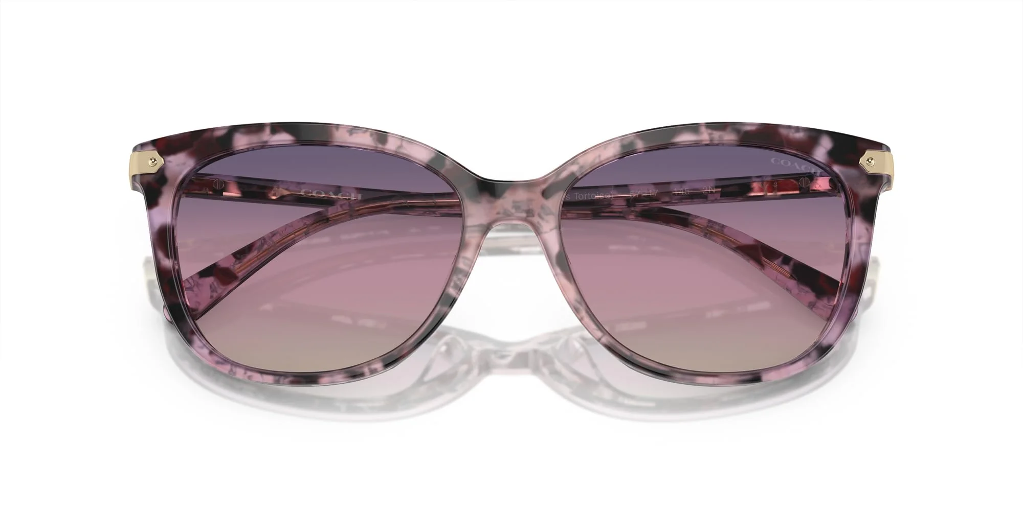 COACH Sunglasses HC 8378 U 5777U6 Cl926 Iris Tortoise Purple Gra - Image 3