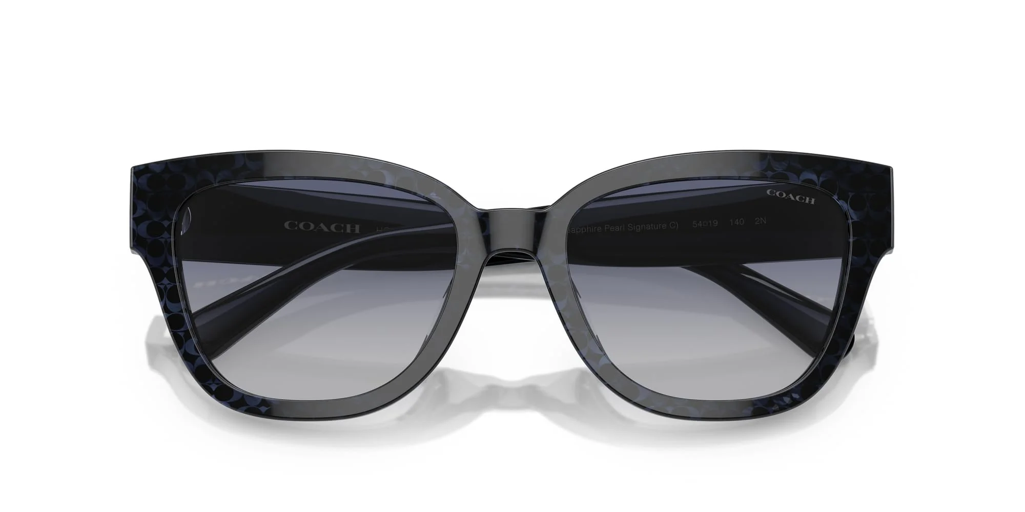 Coach Sunglasses HC 8379 U 57654L Cl920 Sapphire Pearl Signature - Image 2
