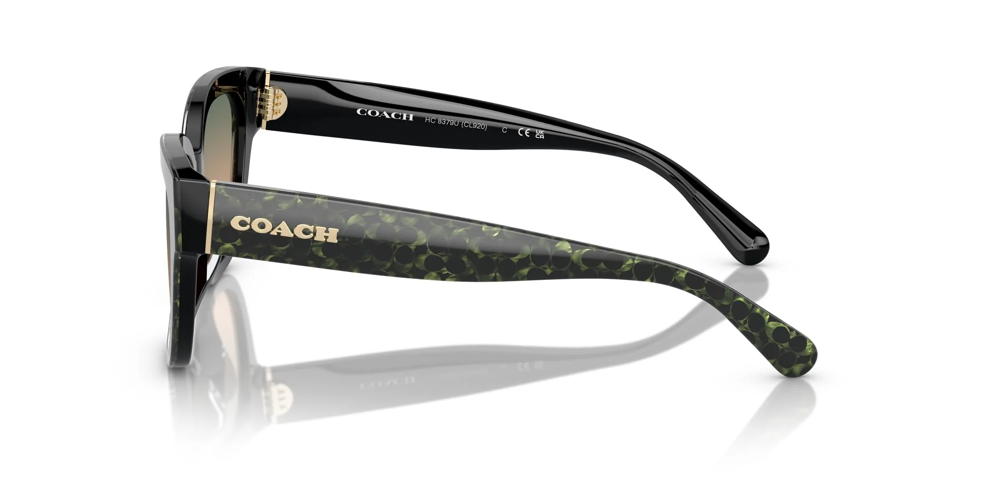 COACH Sunglasses HC 8379 U 578413 Cl920 Emerald Pearl Signature - Image 5