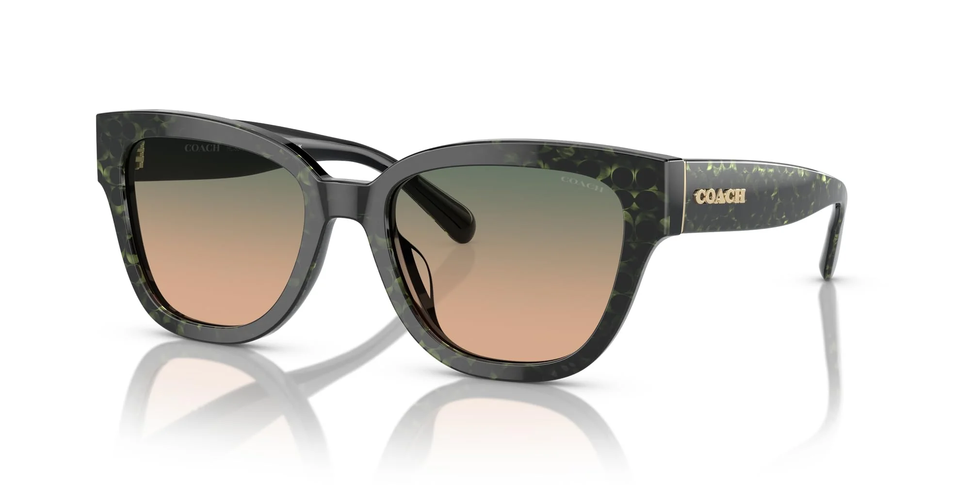 COACH Sunglasses HC 8379 U 578413 Cl920 Emerald Pearl Signature - Image 6