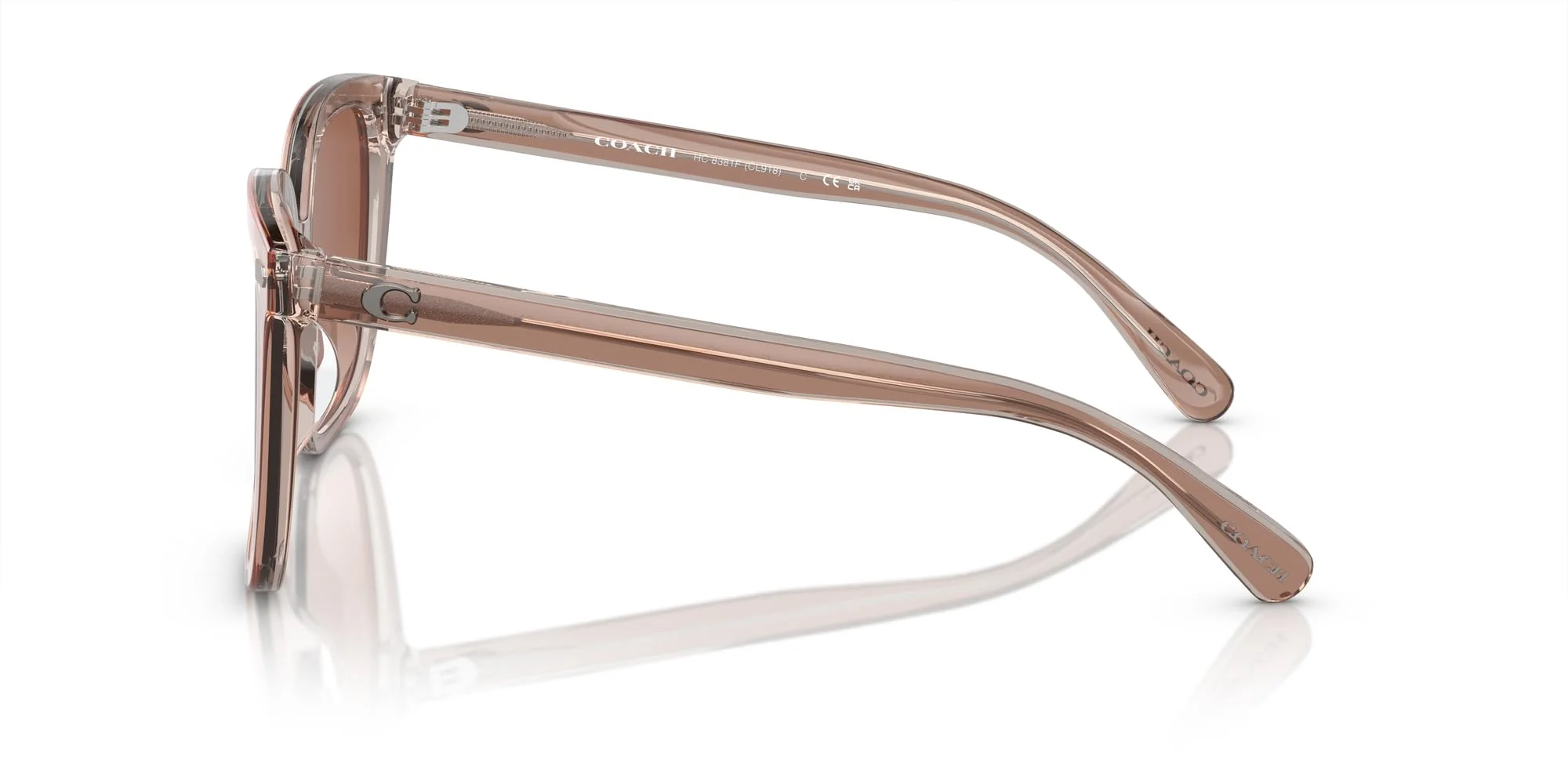 COACH Sunglasses HC 8381 F 577913 Cl919 Transparent Brown/Grey - Image 4