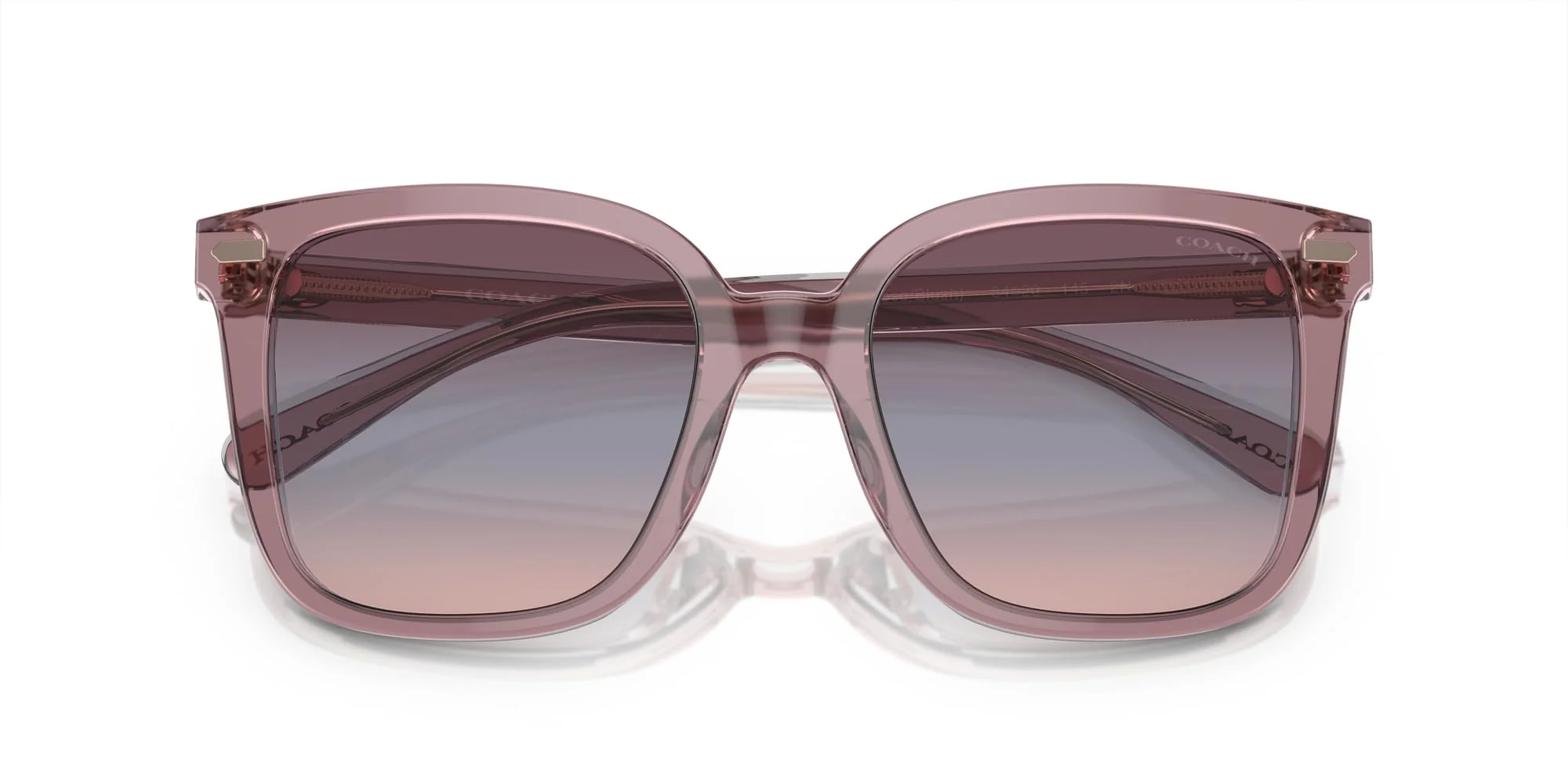 COACH Sunglasses HC 8381 U 57820J Cl918 Transparent Rose/Blush - Image 3