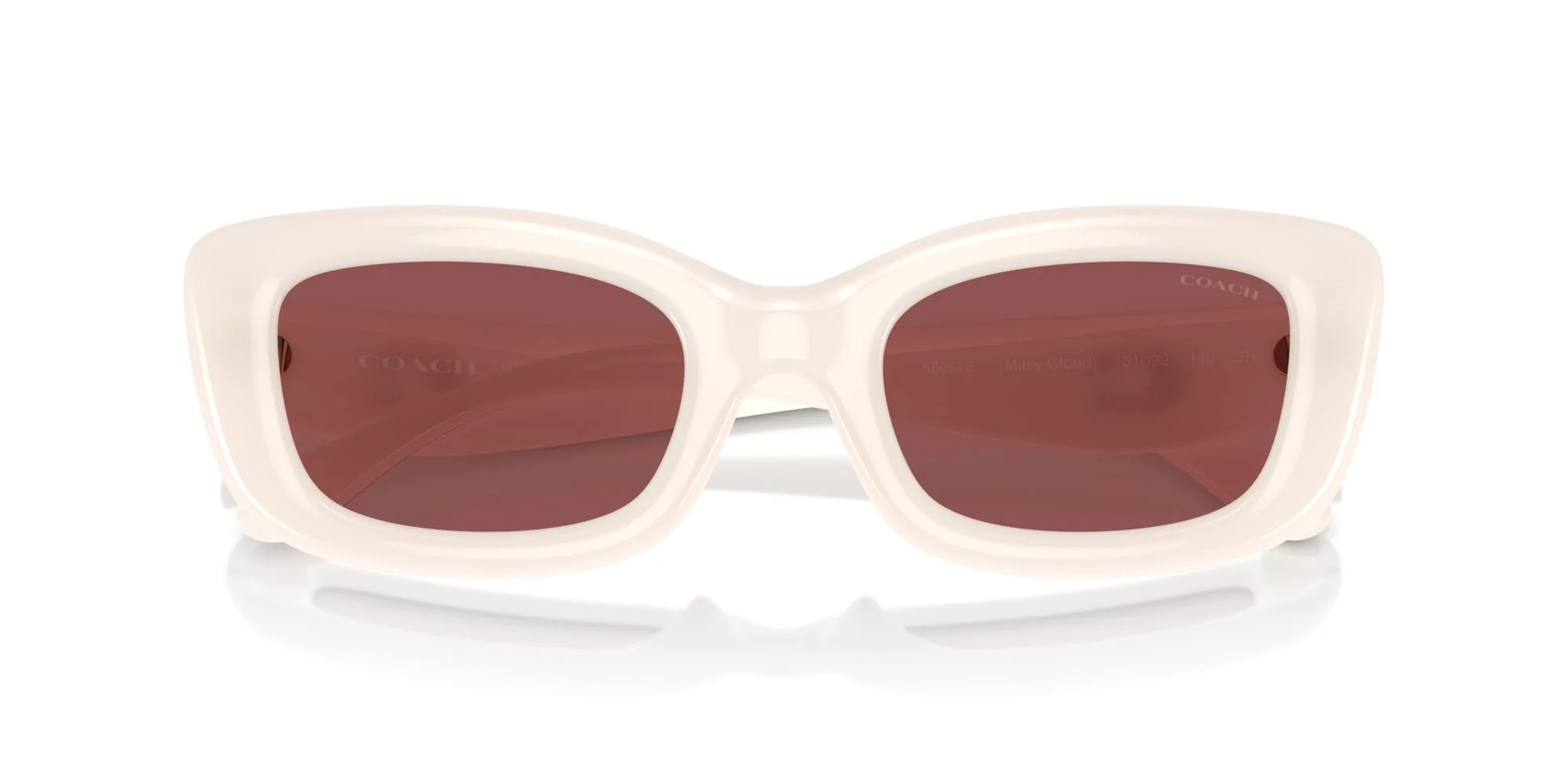 COACH Sunglasses HC 8390 U 580575 Cr610 Milky Cloud Wine Solid - Image 3