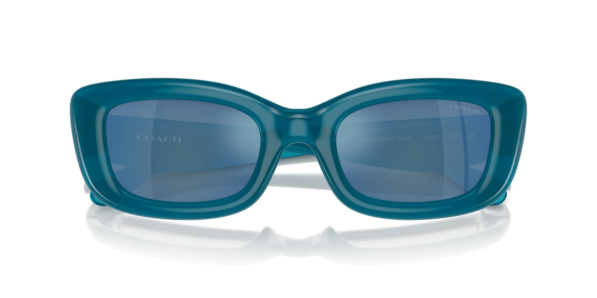 COACH Sunglasses HC 8390 U 580655 Cr610 Milky Ocean Blue Fl - Image 2