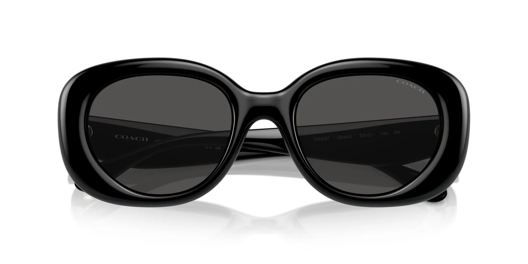 COACH Sunglasses HC 8391 U 500287 Cr609 Black Grey Solid - Image 3