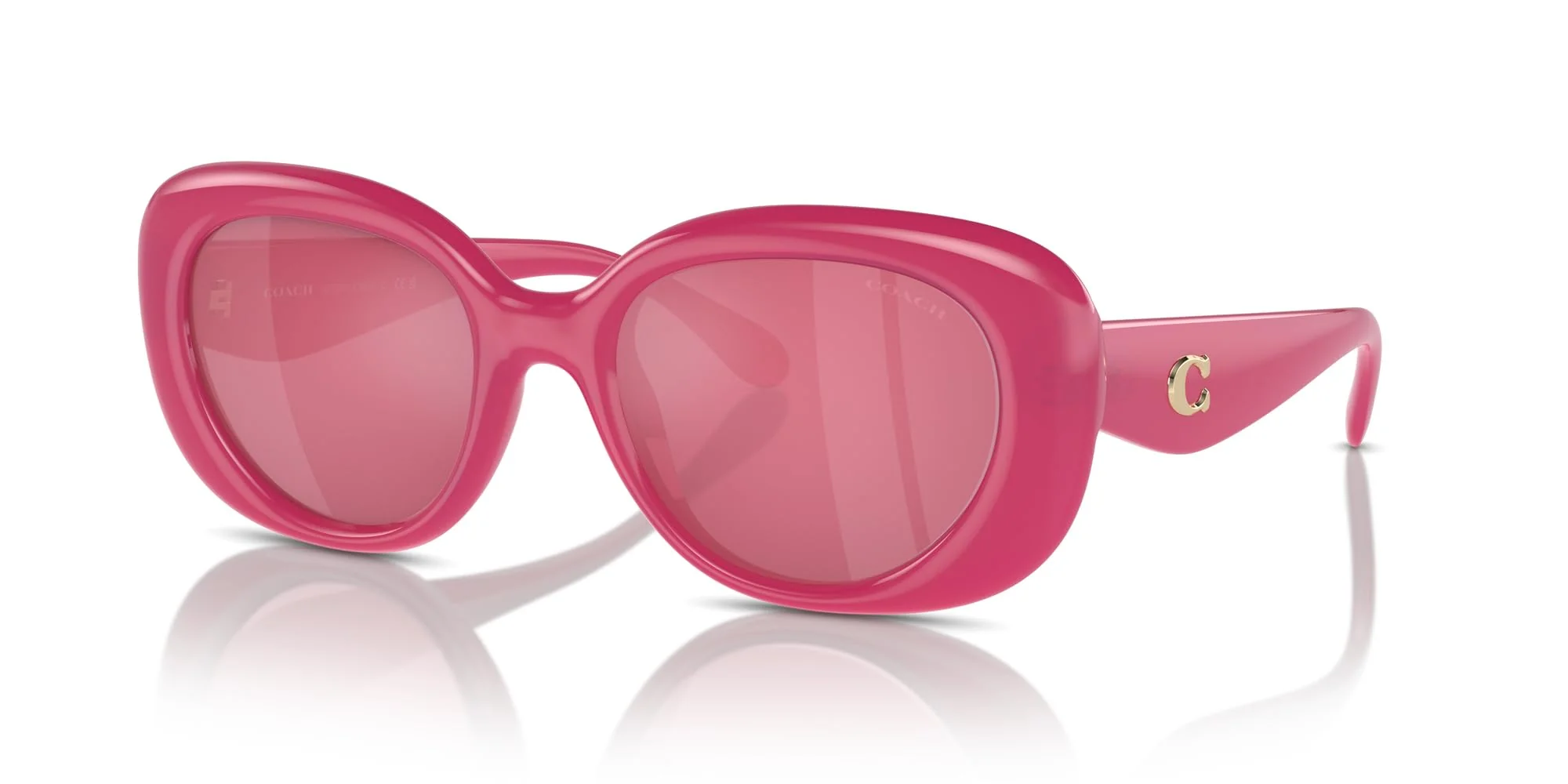 COACH Sunglasses HC 8391 U 58069L Cr609 Milky Magenta Pink Flash - Image 5