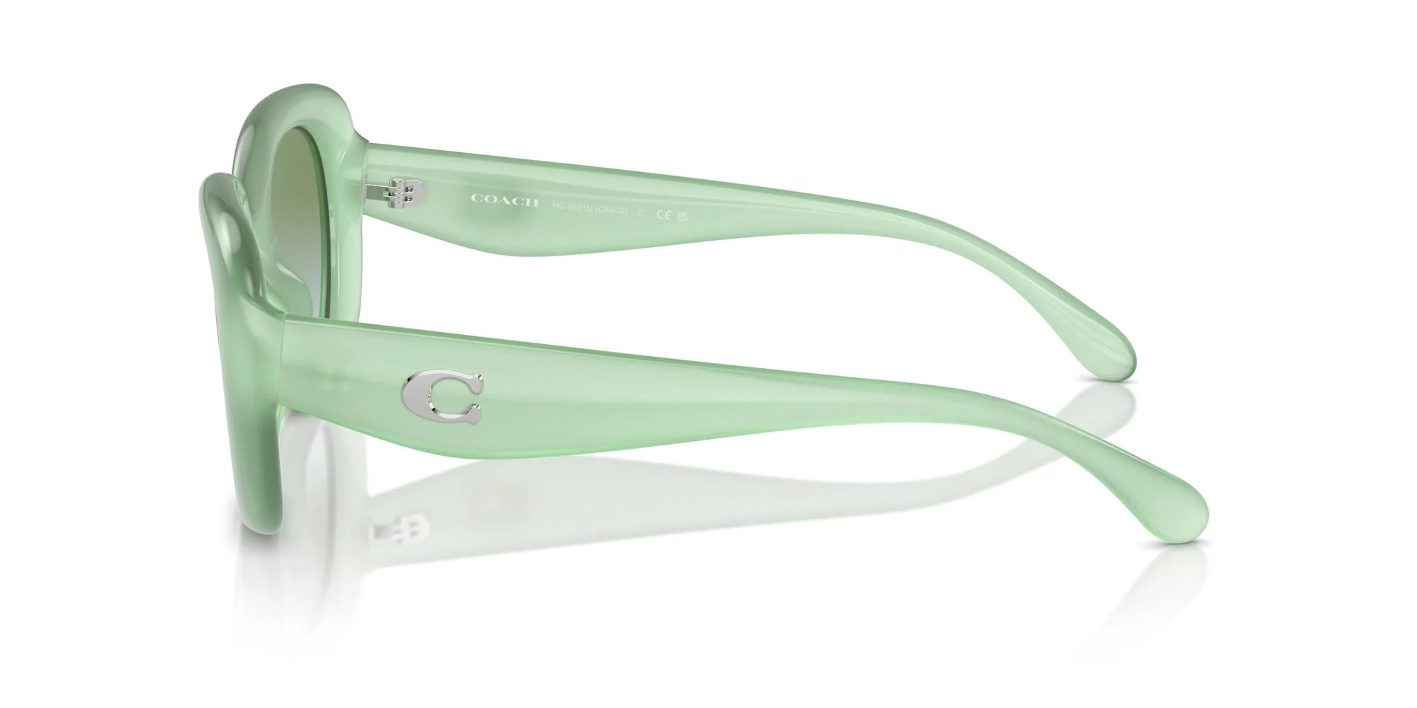 COACH Sunglasses HC 8391 U 5807I7 Cr609 Milky Mint Green Blue Gr - Image 5
