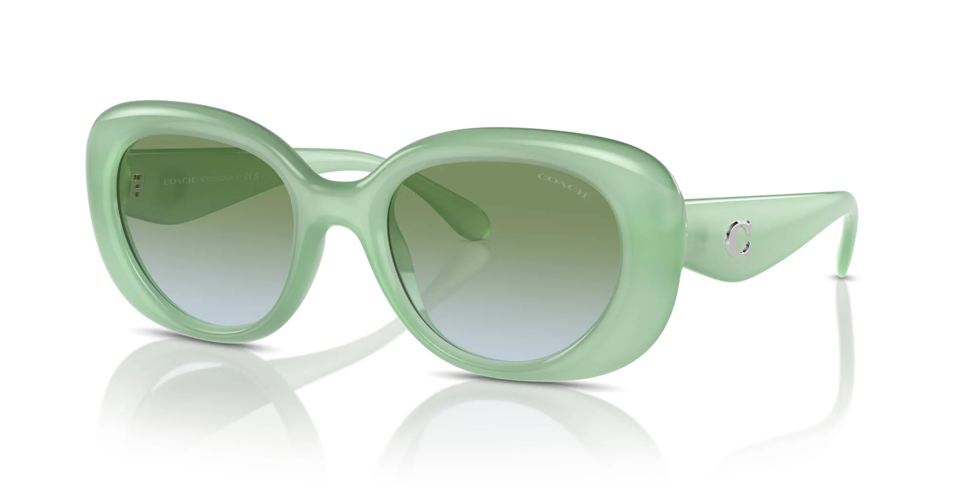 COACH Sunglasses HC 8391 U 5807I7 Cr609 Milky Mint Green Blue Gr - Image 6