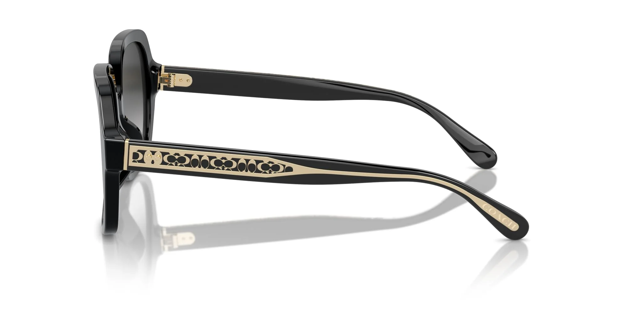 COACH Sunglasses HC 8395 F 50023C Cr962 Black Grey Gradient - Image 4