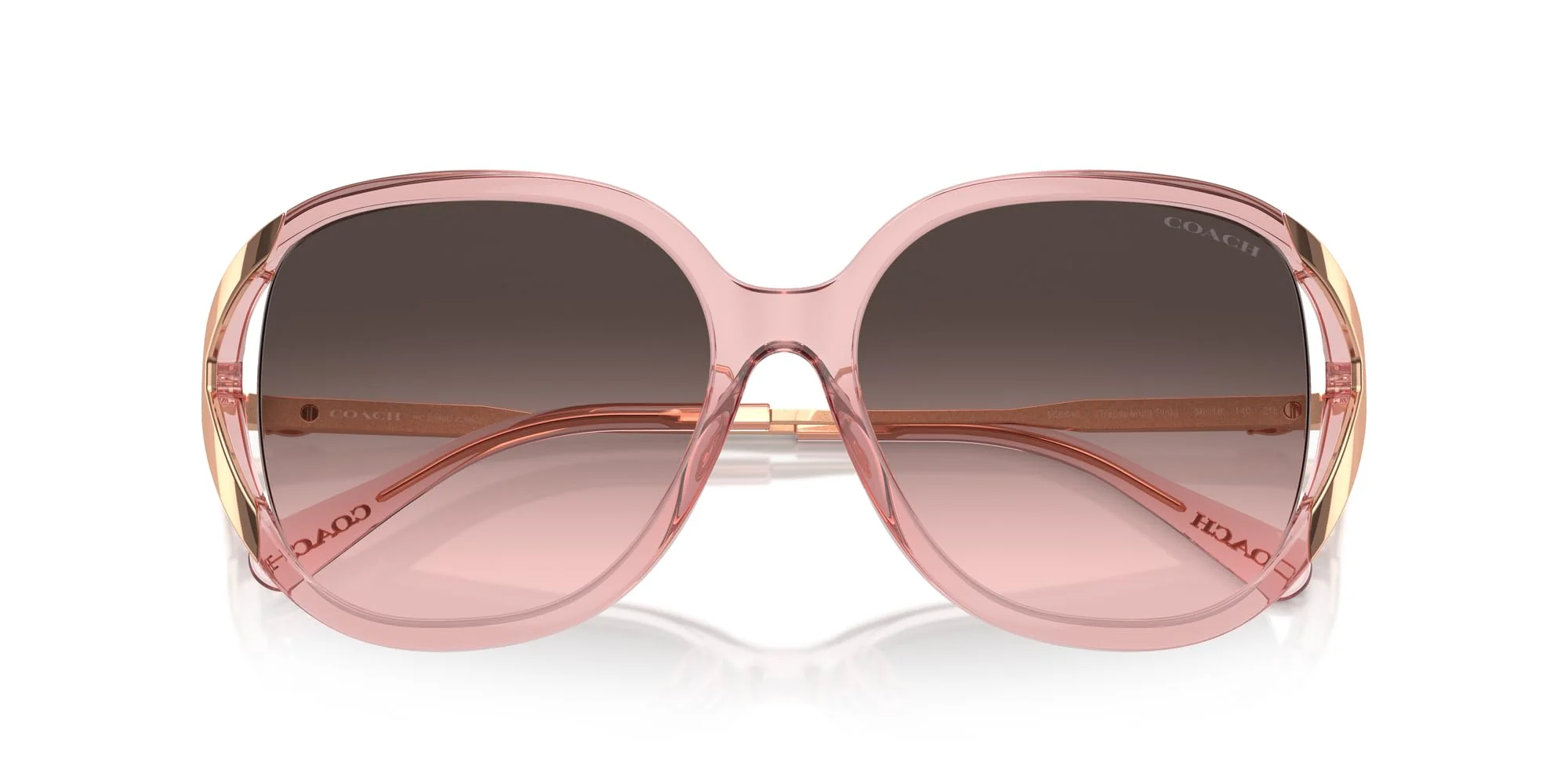 COACH Sunglasses HC 8396 U 566646 Cr620 Transparent Pink Grey Pi - Image 2