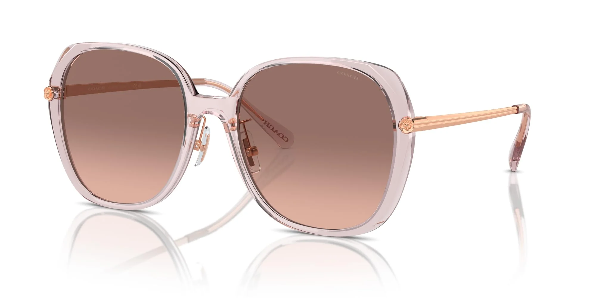 COACH Sunglasses HC 8403 D 570513 Cr636 Transparent Rose Brown P - Image 6