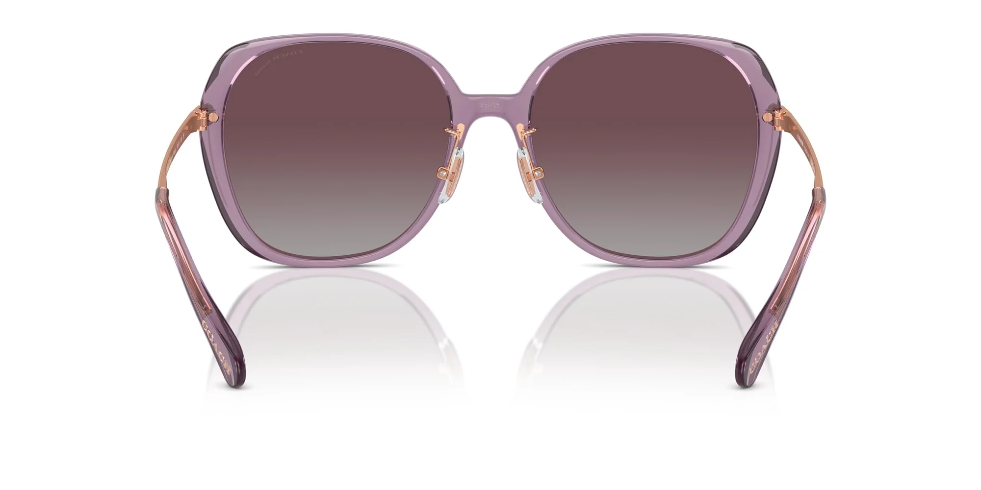 COACH Sunglasses HC 8403 D 582562 Cr636 Transparent Purple Grey - Image 3