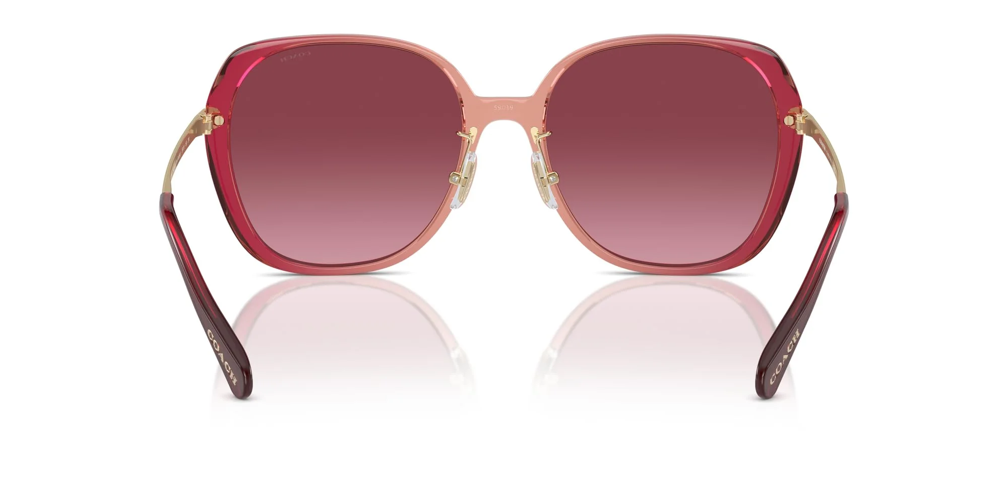COACH Sunglasses HC 8403 D 58268H Cr636 Burgundy/Pink Gradient - Image 3