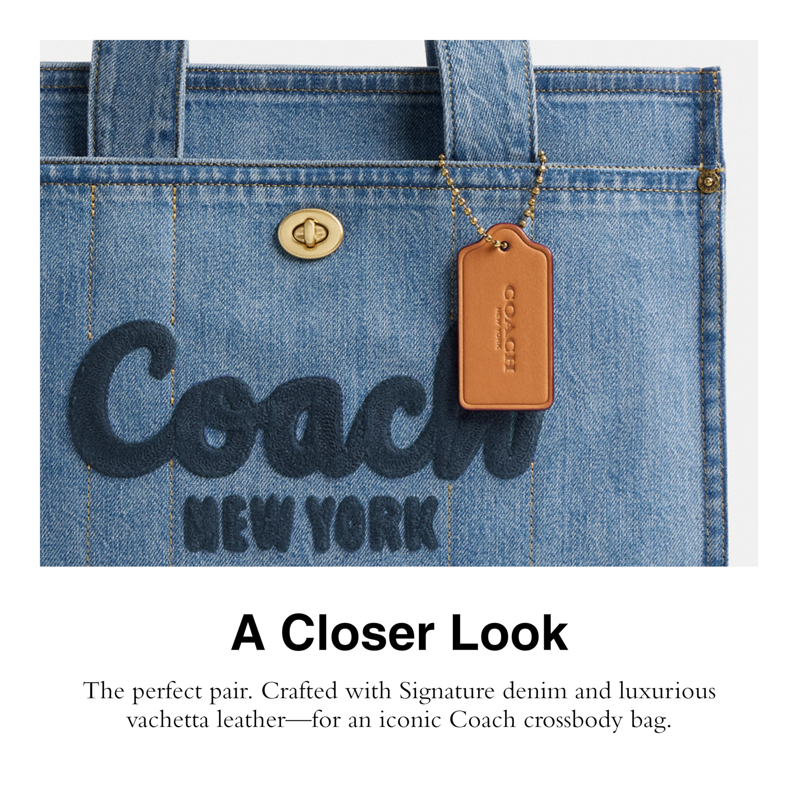 Coach Women's Denim Cargo Tote, Indigo - Image 3
