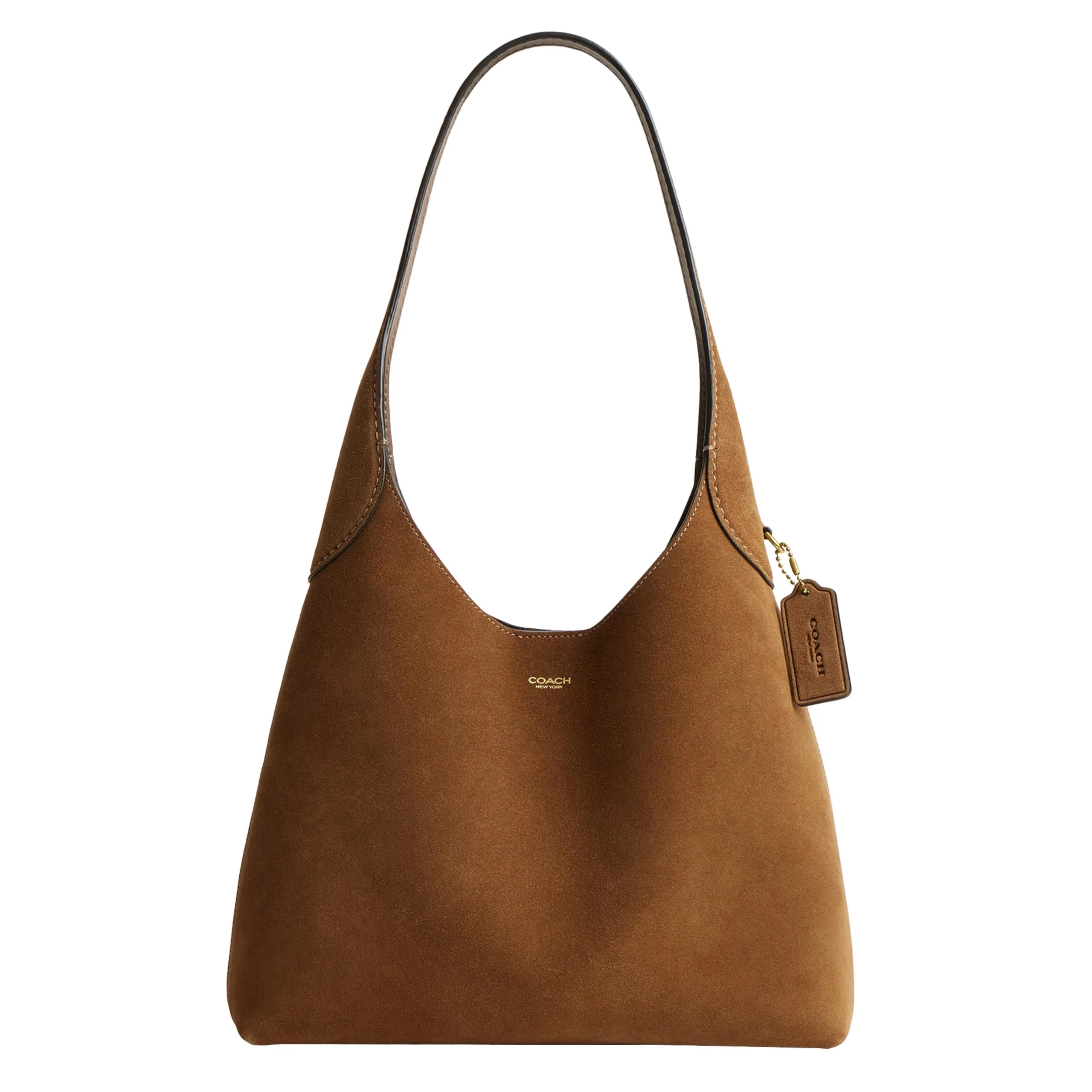 COACH Women's Suede Brooklyn Shoulder Bag 28, B4/Cedar, One Size