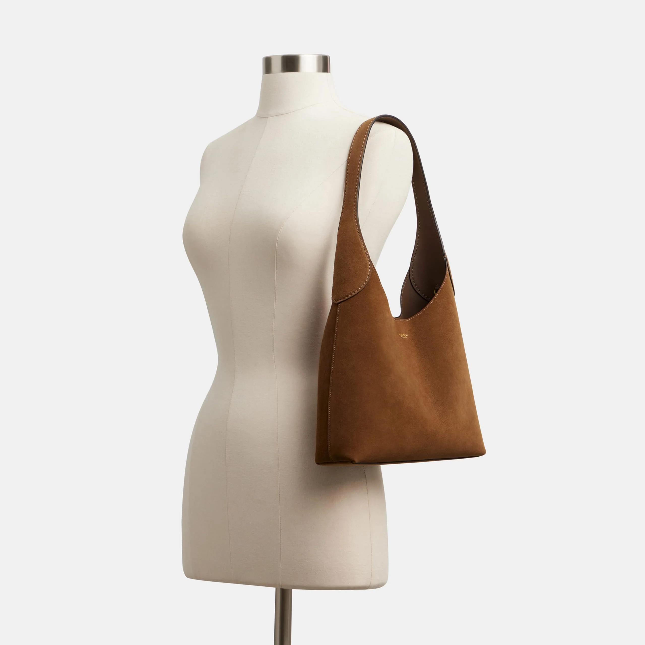 COACH Women's Suede Brooklyn Shoulder Bag 28, B4/Cedar, One Size - Image 3