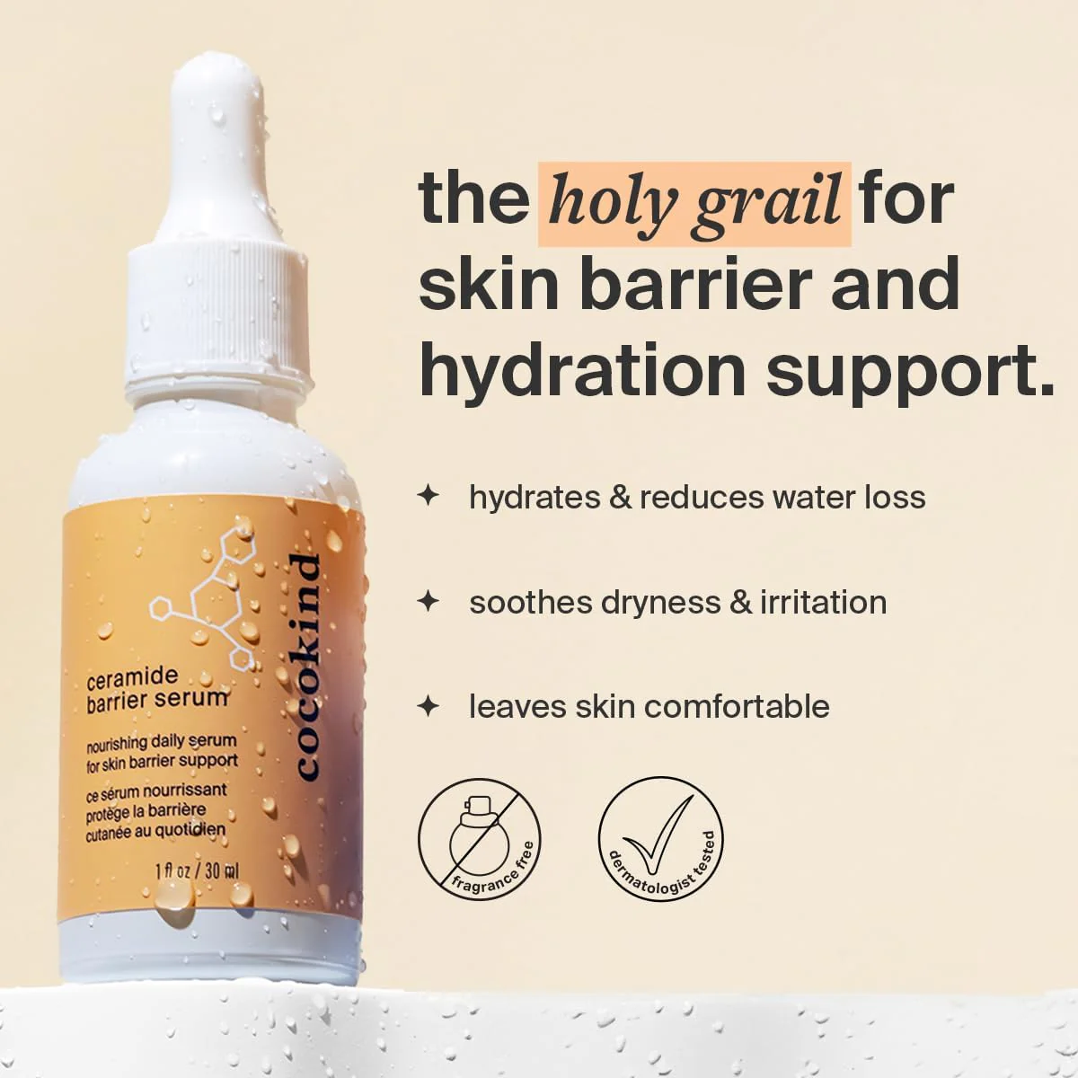 Cocokind Ceramide Barrier Serum, Hydrating Serum to Reduce Dryness, All Skin Types including Sensitive Skin, Fragrance Free, Cruelty Free, Jumbo Bottle, 2oz - Image 7