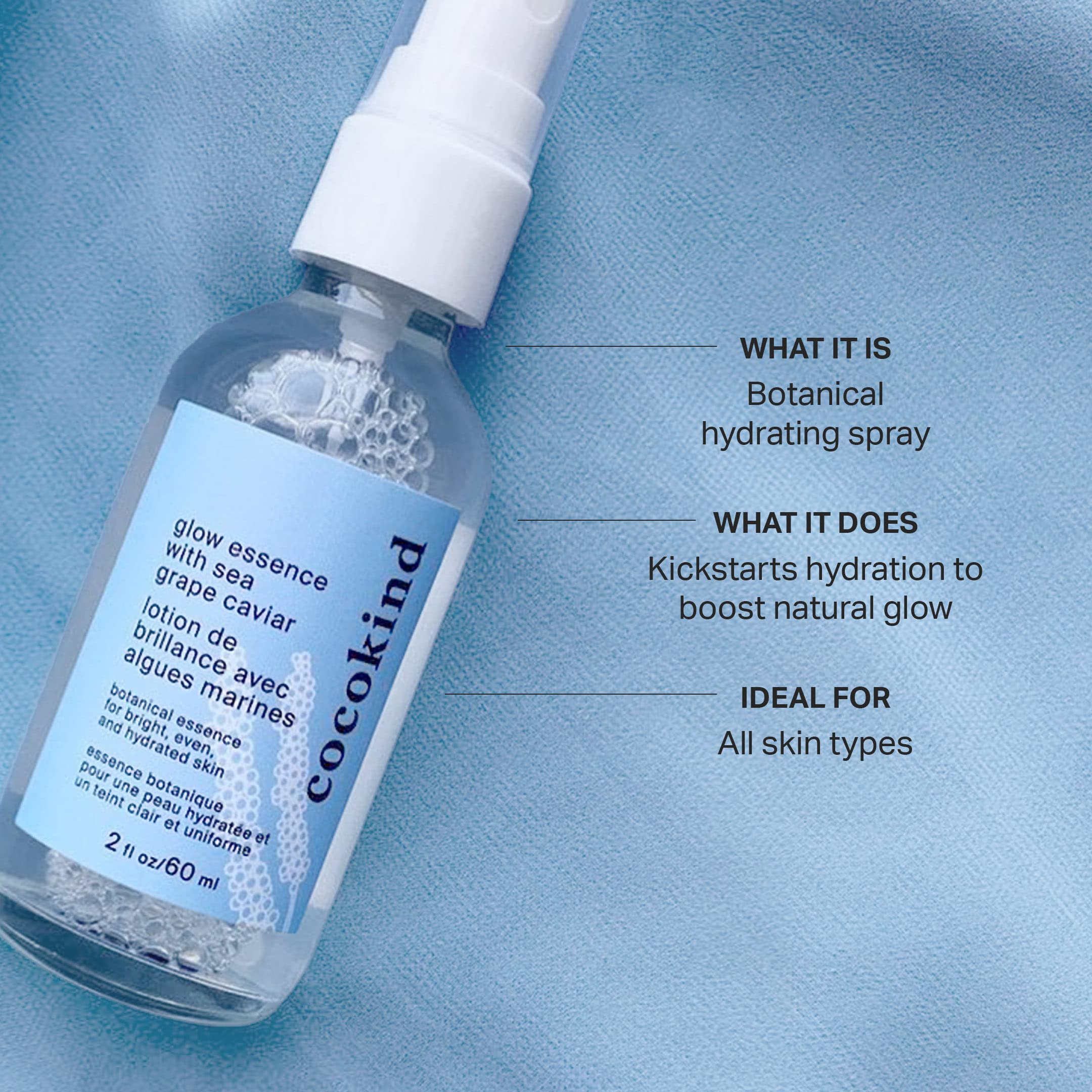 Cocokind Glow Essence with Sea Grape Caviar, Hydrating Primer and Facial Mist, Facial Moisturizer with Sea Buckthorn, Linoleic Acid, and Vitamin E - Image 6
