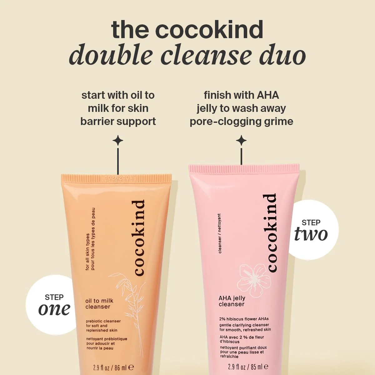 Cocokind Oil to Milk Face Wash, Oil Based Cleanser and Oil Makeup Remover - Cleansing Oil, Cleansing Milk and Cream Cleanser for Face - Image 2