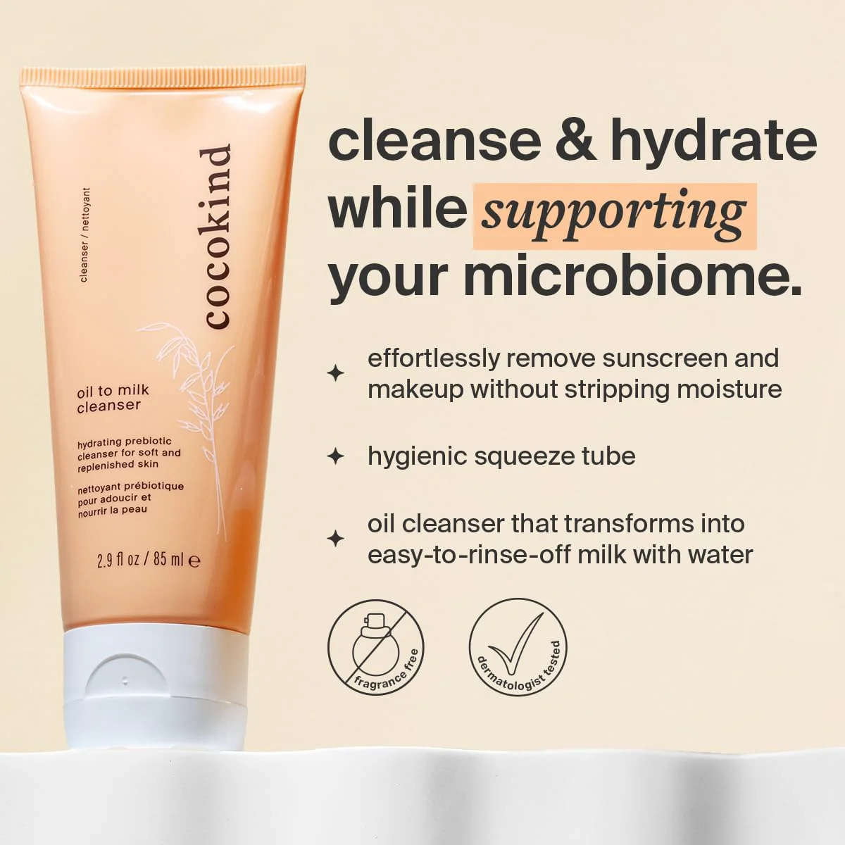 Cocokind Oil to Milk Face Wash, Oil Based Cleanser and Oil Makeup Remover - Cleansing Oil, Cleansing Milk and Cream Cleanser for Face - Image 7