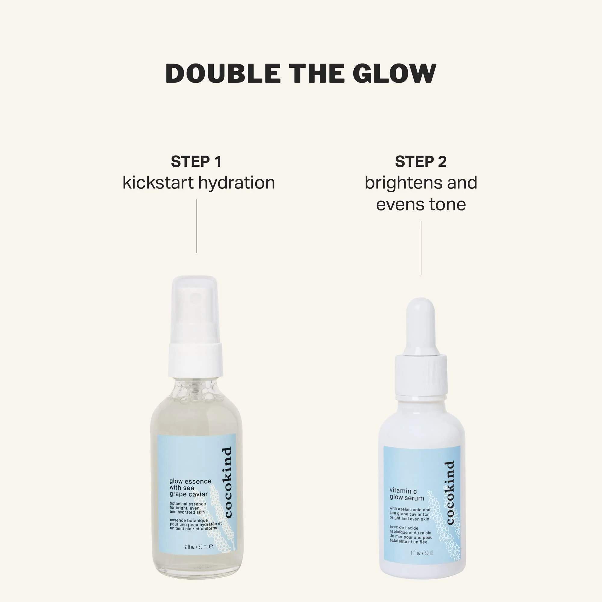 Cocokind Vitamin C Glow Serum with Azelaic Acid and Sea Grape Caviar for Bright and Even Skin, 1 Fl Oz - Image 2