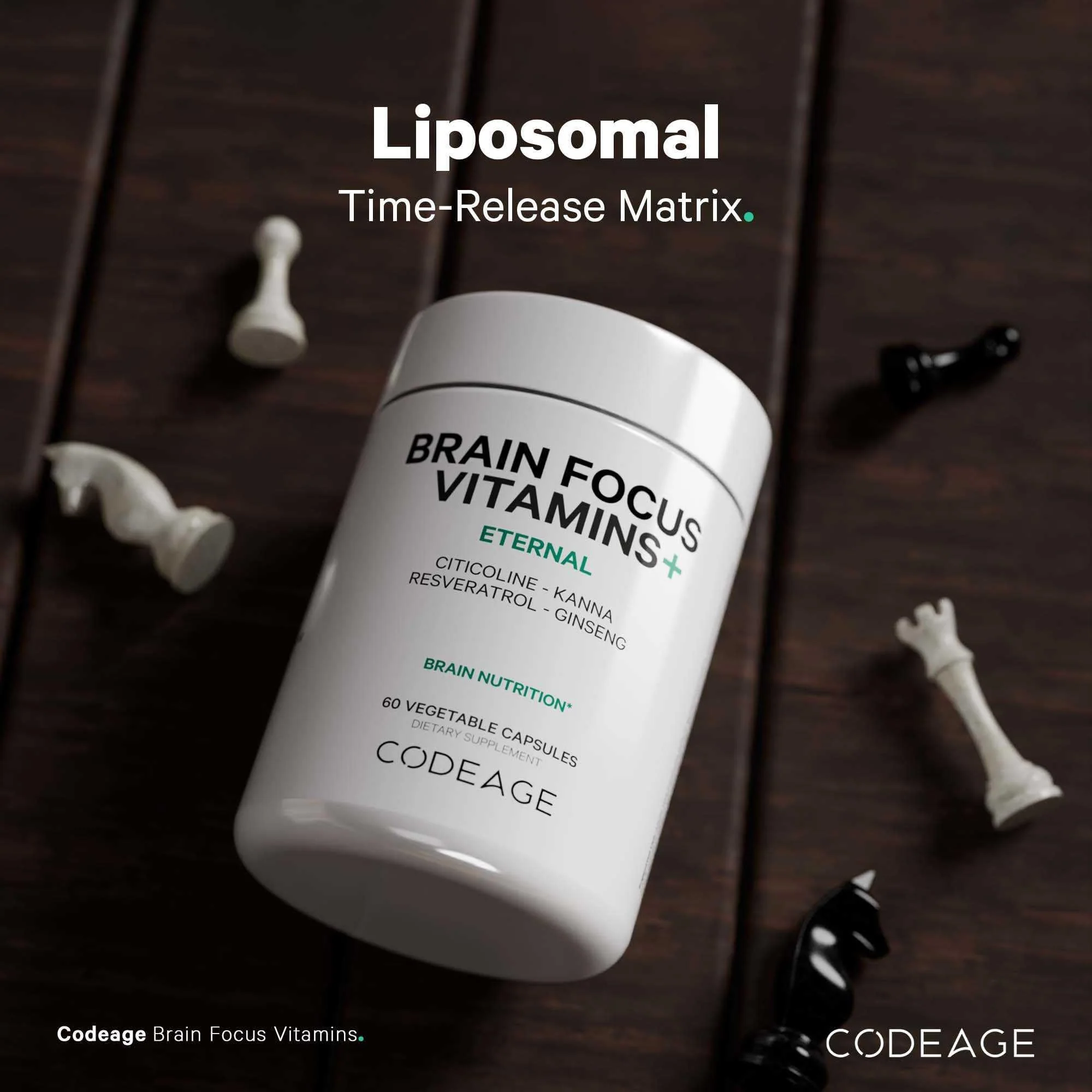 Codeage Brain Focus Vitamins+ Nootropic Supplement with Citicoline as Cognizin, Panax Ginseng, Resveratrol, Gotu Kola, Vitamin B12 Methylcobalamin - Liposomal Delivery - Non-GMO - 60 Capsules - Image 5