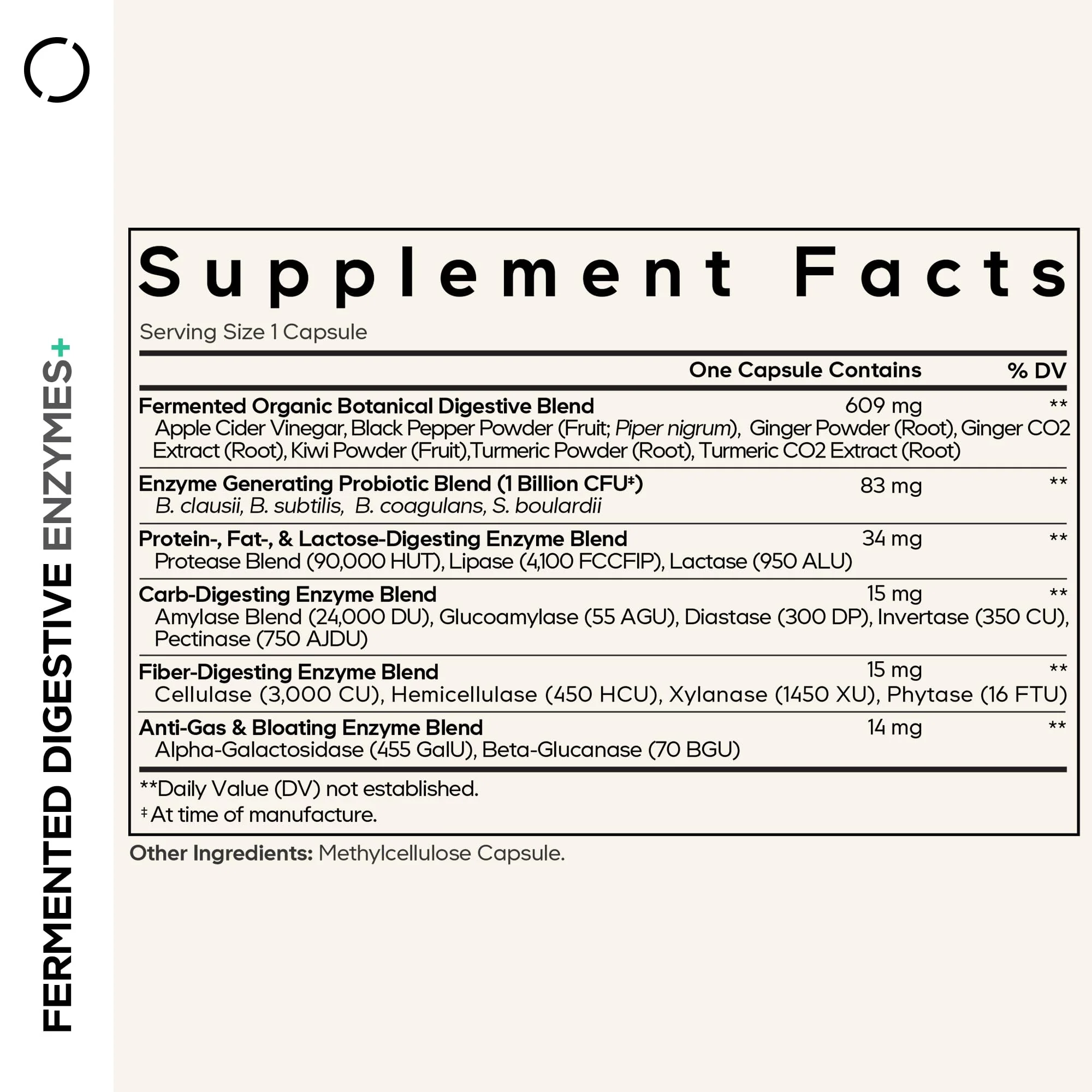Codeage Fermented Digestive Enzymes Supplement 3-Month Supply - 14 Digestive Enzymes, Probiotics, Prebiotics, Fermented Botanicals, Plant-Based Multi Pancreatic Enzymes - 1 Capsule a Day - 2-Pack - Image 9