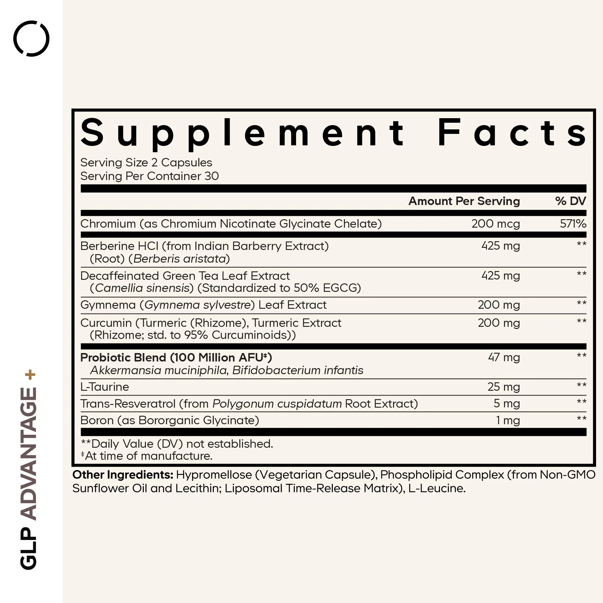 Codeage GLP-Advantage+ Supplement - Metabolic & GLP-1 Activity Support - Chromium, Berberine, Green Tea, Gymnema, Curcumin, Taurine, Resveratrol - Weight Management & Gut Health, Non-GMO - 60 Capsules - Image 9
